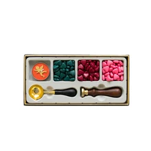 Ретро Романтический огонь краски комплект уплотнений металлический английский письмо blessding Подарочная коробка уплотнение