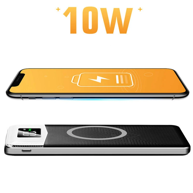 Wireless Power Bank Dual USB 20000mAh Wireless Charger Powerbank External Portable with LED Light External Battery Pack Hot Sale Wireless Power Bank Dual USB 20000mAh Wireless Charger Powerbank External Portable with LED Light External Battery Pack Hot Sale