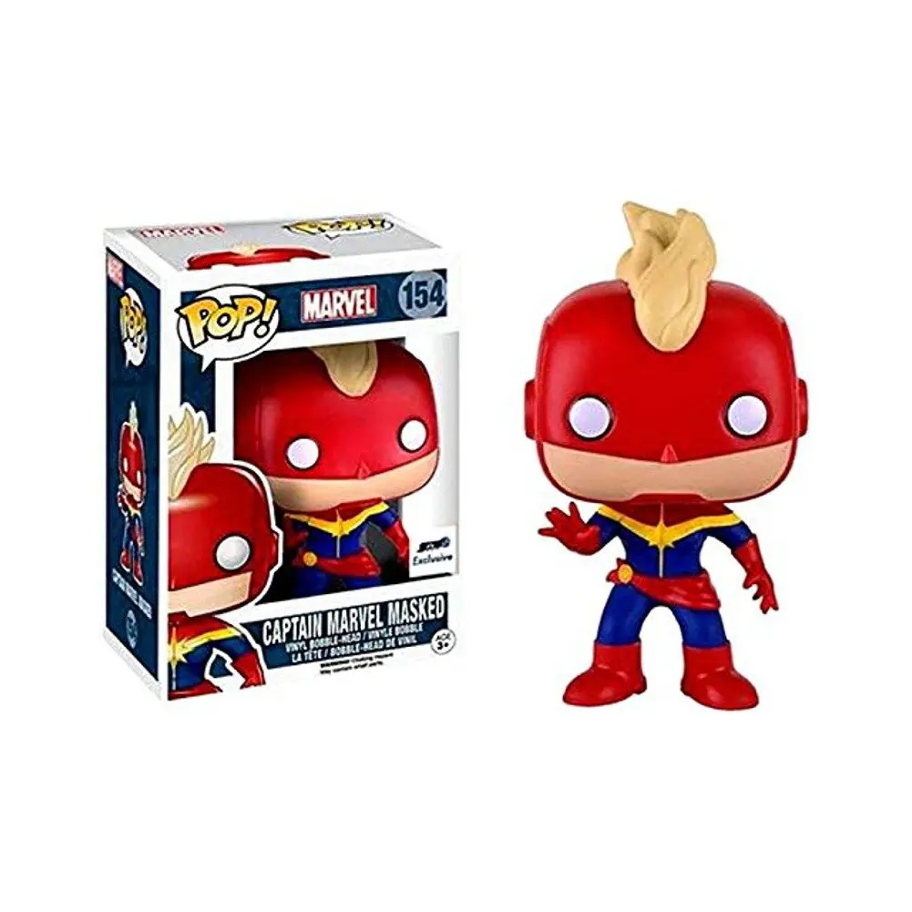 

Exclusive Official Funko pop Captain Marvel Masked Vinyl Action Figure Collectible Model Toy with Original Box