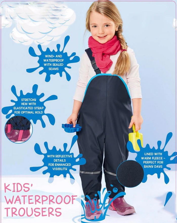 2018 Spring Autumn Kids Waterproof Overall Chridren Boy Overall Baby