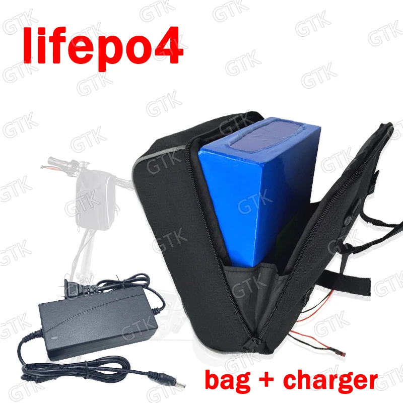 

GTK lifepo4 12V 35Ah 10Ah 15Ah 20Ah 25Ah 30Ah 12.8V lithium battery BMS for 250W golf trolly light inverter RV + charger+ bag