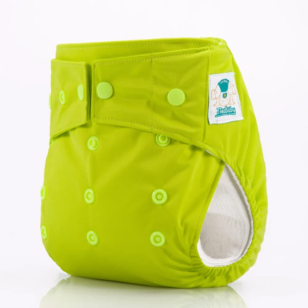 

JinoBaby AIO One Size Reusable Nappies Super Dry Diaper Pants - Fashion Green