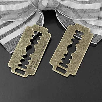 

(23258)10PCS 37x19MM Antique Bronze Zinc Alloy Blade Charms Pendants Diy Jewelry Findings Accessories Wholesale