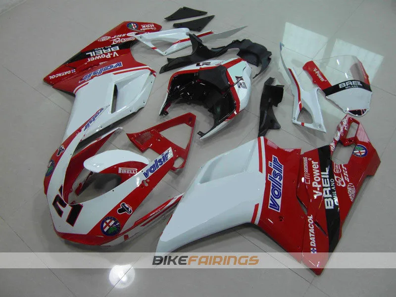 

3Gifts New ABS Mold motorcycle Fairings Fit For DUCATI 848 1098 1198 07 08 09 10 11 2007-2011 Fairing bodywork nice white red