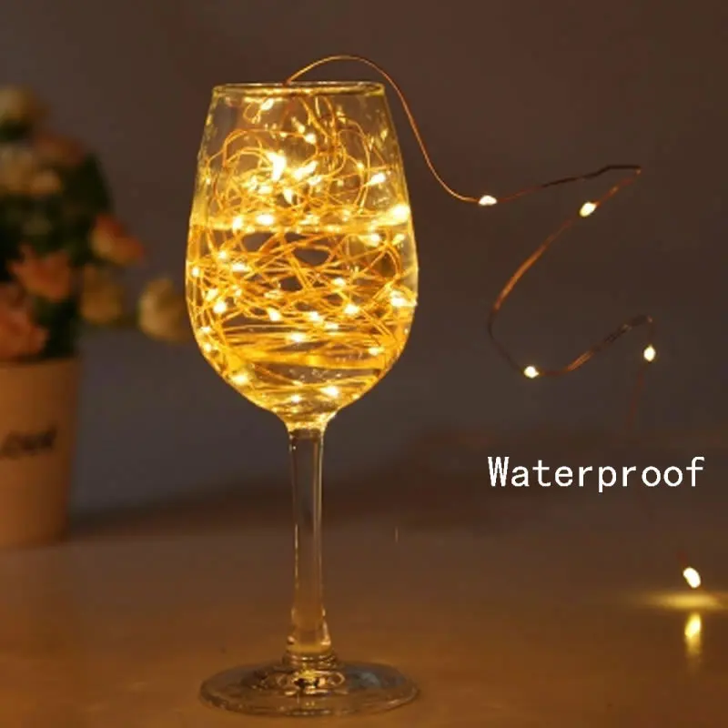 Waterproof led christmas light 2M 20LED  Silver wire led String Light battery powered For Christmas /Wedding Xmas garland party