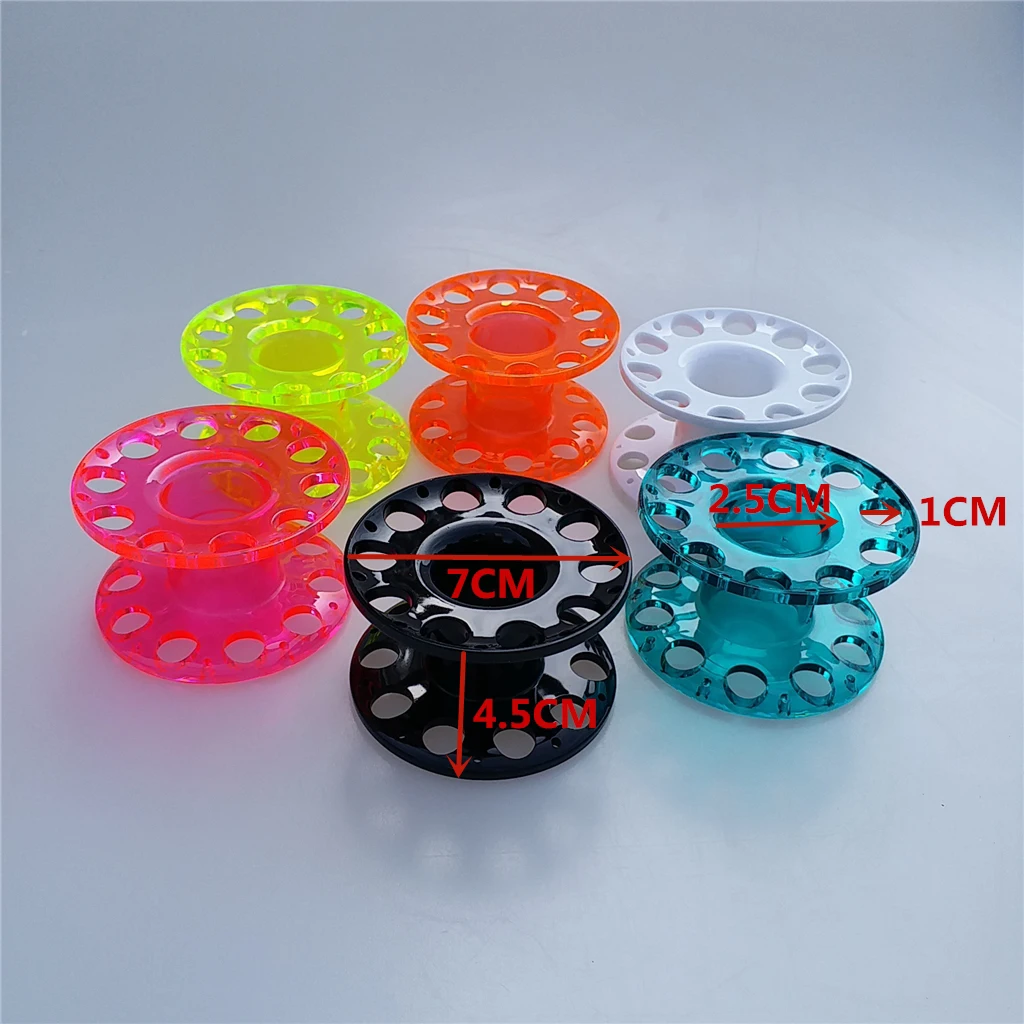 Durable Lightweight Plastic Scuba Diving Finger Reel Cave Dive Tech Guide Line Spool Diver Gear Snorkeling Accessories Equipment