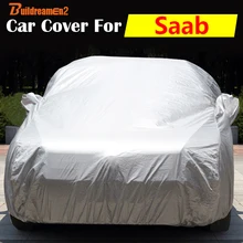 Buildreamen2 Automotive Outdoor Sun Shield Snow Rain Scratch Resistant Car Cover Anti-UV For Saab 900 9000 9-2X 9-3 9-5 9-7X