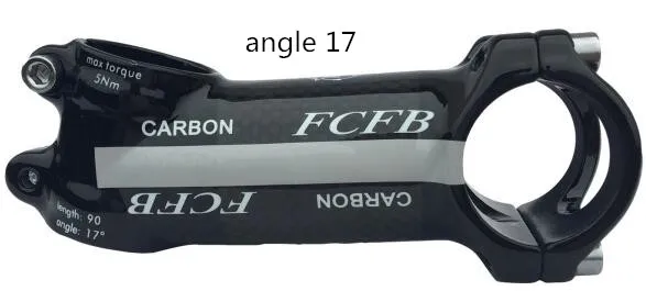 Специальная цена FCFB из углерода велосипед stem Дорожный/MTB алюминиевый углеродный стержень угол 6 угол 17 Велосипедная вилка 28,6 мм руль 31,8 мм - Цвет: angle 17 glossy