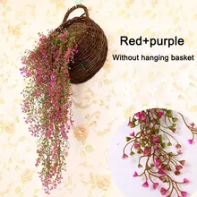 Небольшой свежий милый стиль Искусственный Цветочный Имитация лозы цветок поддельные растения висячие дома Свадебная вечеринка украшения LXY9 MA20