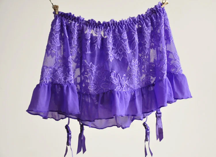 Yomrzl сексуальные милые кружевные трусики подвязки зажим для чулок с поясом Подвязки для женщин нижнее белье M119 - Цвет: purple