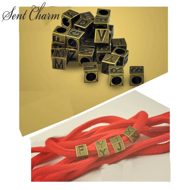 

SENTCHARM 26pcs/Set Metal DIY Shoelaces Decorations 26 Letters Fashionable Artwork For Casual Shoes