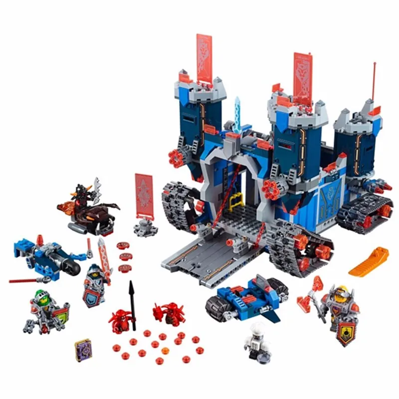 

Model 14006 10490 1115Pcs Nexus Knights The Fortrex Castle Building Block Clay Aaron Fox Axl Bricks Toy Gift Compatible 70317