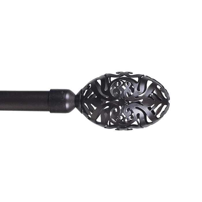 Lavish Home Scroll Curtain Rod 3/4 inch - Rubbed Bronze