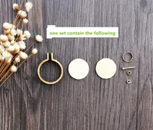 10 PCS/LOT Dia25mm Mini broderie cerceau en bois cadre de broderie 1 pouce couture à la main cerceau petit cerceau d'encadrement croisé avec chaîne(China)