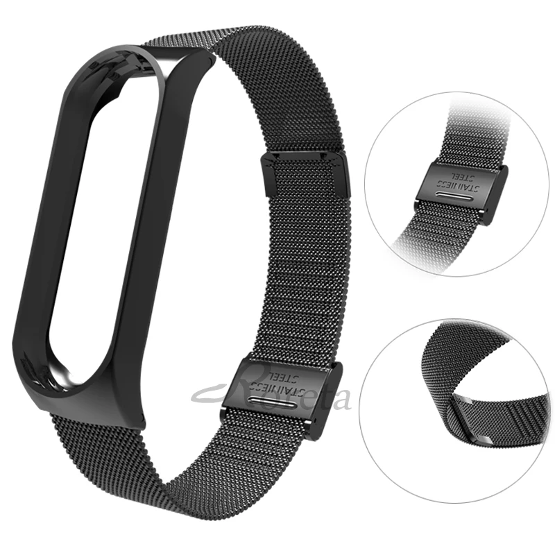 Браслет Roreta Mi Band 3 4 металлический браслет из нержавеющей стали для Xiaomi на