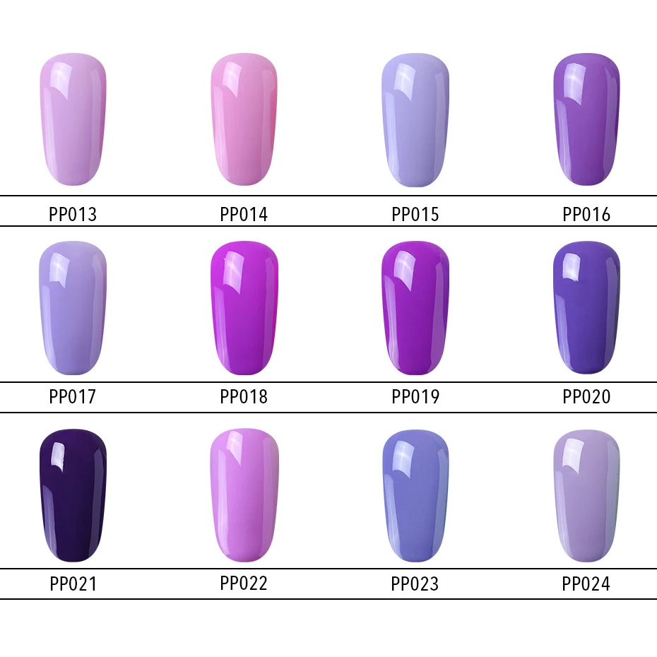 Elite99 телесного цвета Цвет серия чистый цветной Гель-лак для ногтей 10 мл УФ лак для ногтей Лаки! полупостоянная лак для ногтей 12 шт./компл - Цвет: Purple Color 13-24