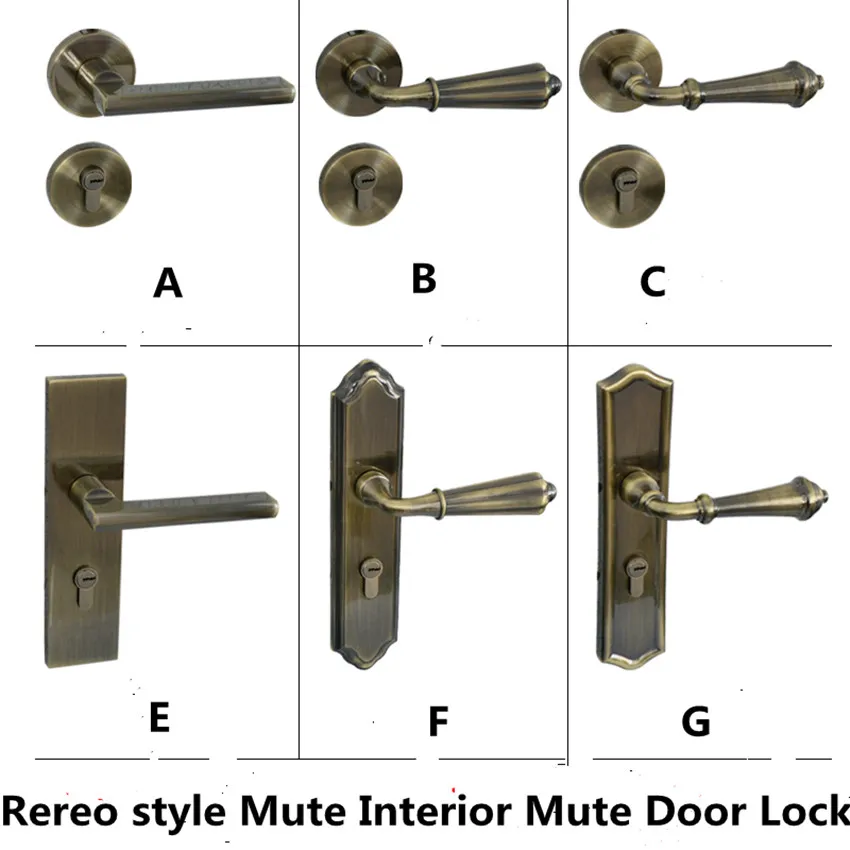American retro style room interior split door lock, bronze antique study bedroom solid wood door lock American retro style room interior split door lock, bronze antique study bedroom solid wood door lock