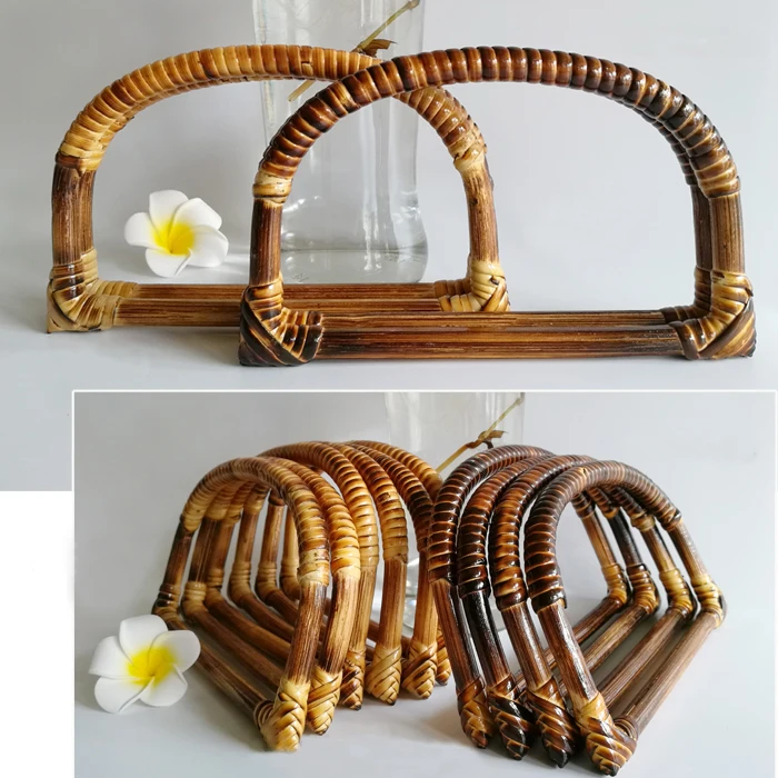 Ручка из ротанга для винтажных вязаных сумок 5 пар = 10 шт. 18 5x10 см|rattan handles|handles for