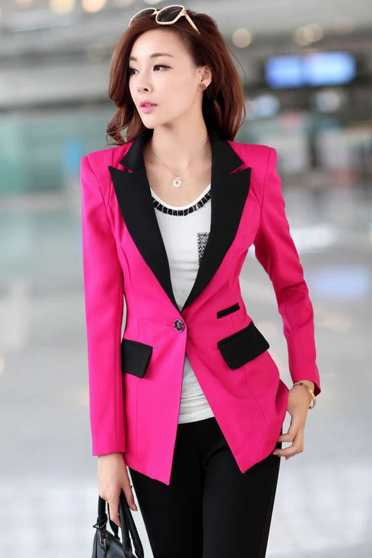 Блейзеры, офисная одежда, комбинированное пальто для женщин, топ, корейский стиль, тонкая женская одежда, Harajuku, женские кардиганы, куртка с карманами, 422