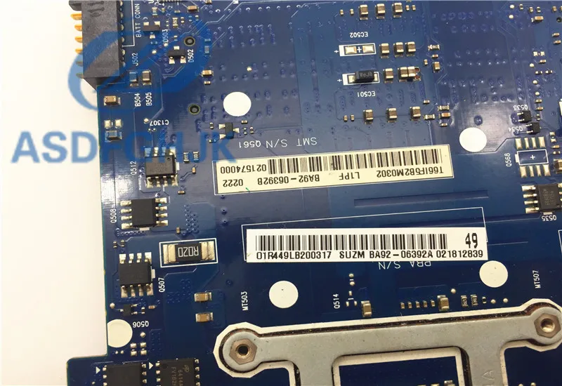 اللوحة المحمول BA92-06392b BA92-06392A ل samsung R439 R440 اللوحة BA41-01192A DDR3 غير المتكاملة 100% اختبار