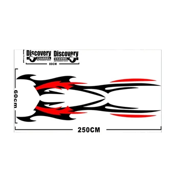 

2Pcs Black-Red Flame Wheel DIY Waterproof Vinyl Car Styling Side Body Decal