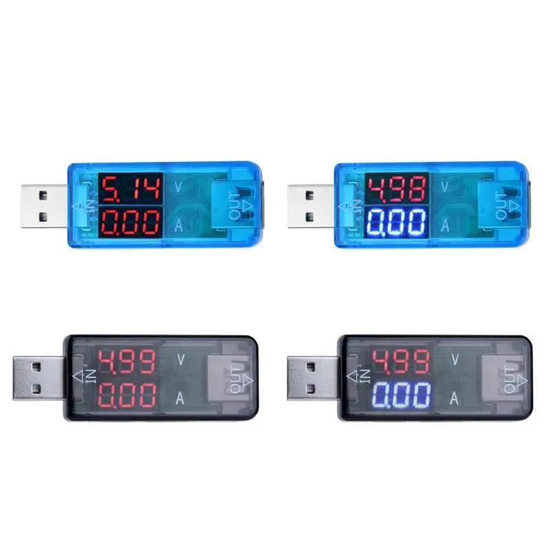 

USB Phone Charger Voltage Current Tester DC 3.2-10V 0-3A LED Dual Display Digital Voltmeter Ammeter Meter