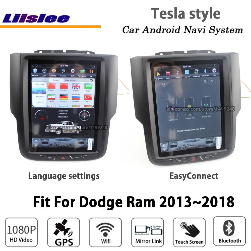 Liislee Android 6,0 up 2+ 32G для Dodge Ram 2013~ стерео Tesla стиль автомобиля BT Carplay gps Navi карта навигационная система Мультимедиа