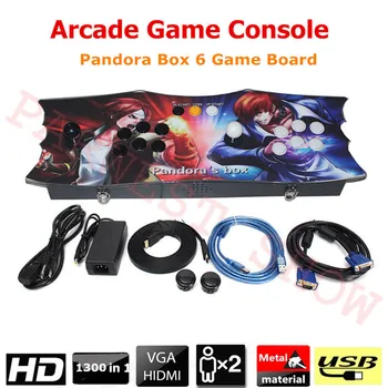 

Box 6 Arcade Console 1300 Games in 1 USB Zero Delay Joystick Button Retro PCB Board Video Arcade Machine VGA/HDMI Output