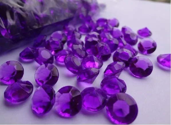 Cadbury Purple 8mm Wedding Confetti Decorations Diamond Gems Scatter Crystals 