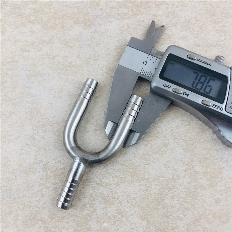 2pcslot Stainless Steel U-Shaped Hose Barb Fitting Hose Splicer Type U Shaped Fitting for Beer Hose (1)