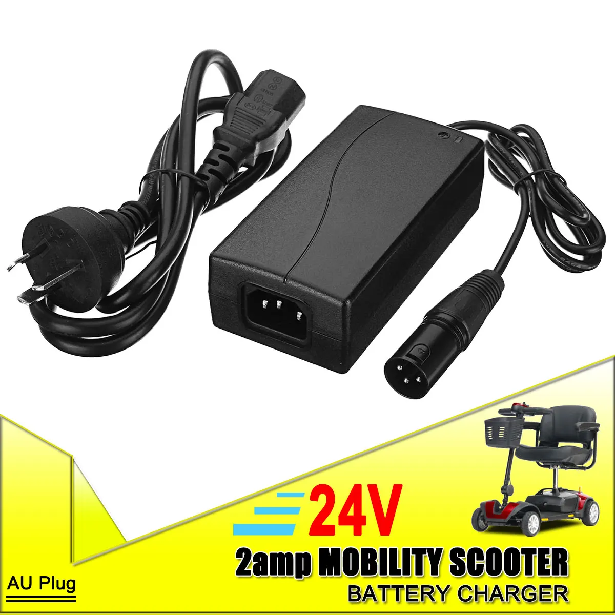 AU Plug Adapter 24V 2A 2amp Quality Mobility Scooter Battery Charger