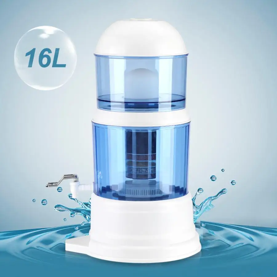 

16L Water Purifier Ceramic Carbon Mineral Purify Filter Dispenser Filtration System with dispenser Faucet