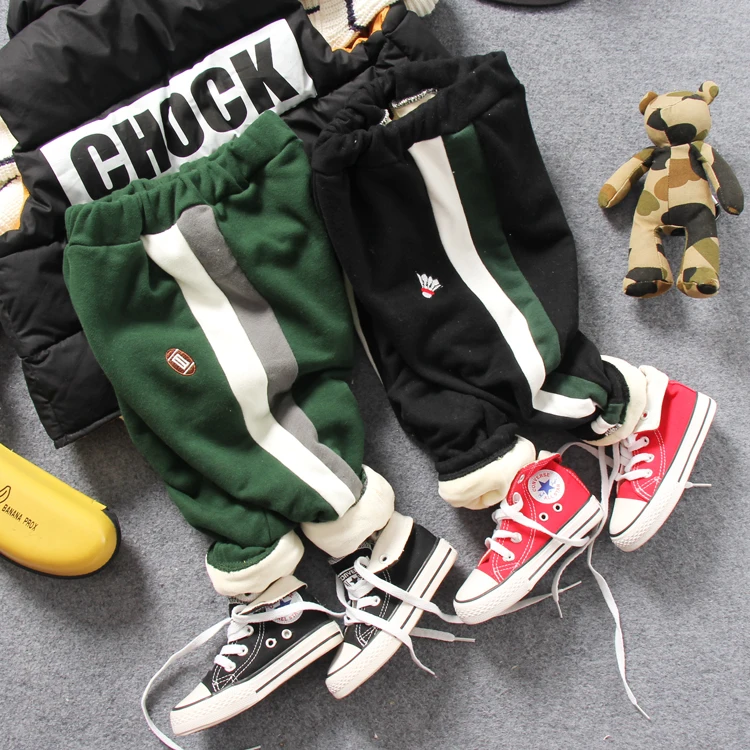 

only winter pant 1pc 2-8Y new 2017 winter boys casual thick warm fleece inside sport pant kids winter comfortable pant