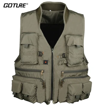 

Goture Fly Fishing Vest for Men L/XL/XXL Cotton Waistcoat Fisherman Meshing Lining Jacket Vest Angler Fishing Climbing Tackle