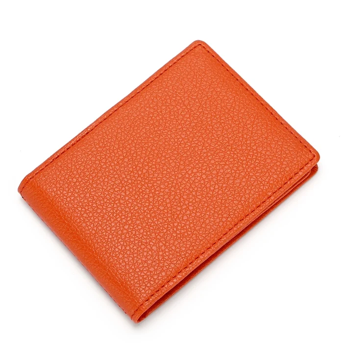 Водительские права держатель из искусственной кожи центральной прищепкой для вождения автомобиля документов Бизнес ID Pass папка для сертификата бумажник F047 - Цвет: orange