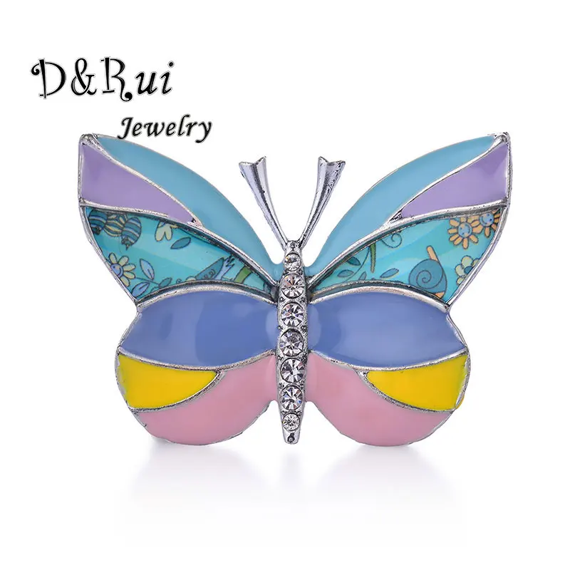 

Colored Butterfly Enamel Brooches For Women Girls Multifunctional Alloy Exquisite Insect Rhinestones For Scarf Dress Brooch Pins