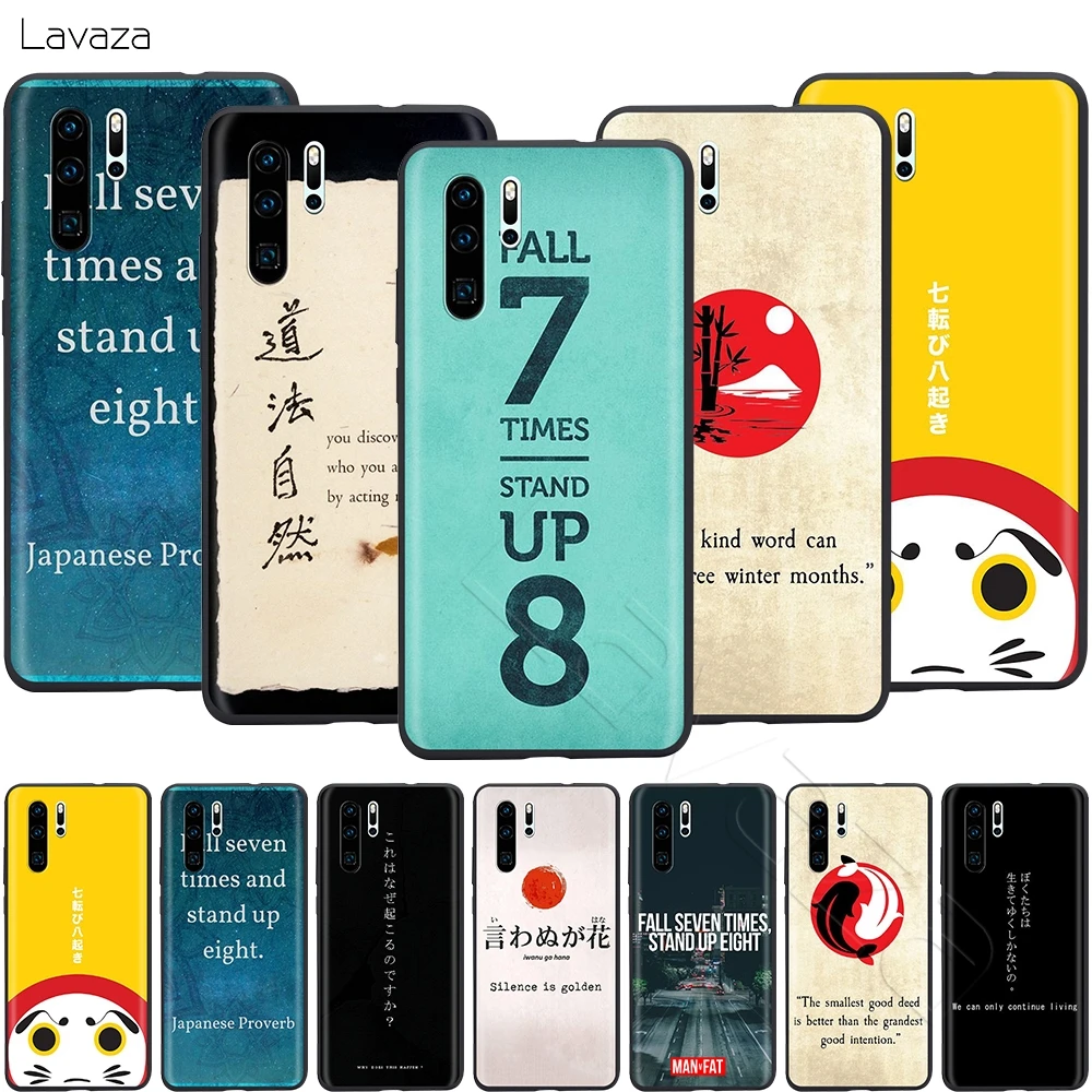 Lavaza Fall Seven Get Up Eight Japanese Proverb Case for Huawei Mate 20 Honor 6a 7a 7c 7x 8C 8x 9 10 Nova 3i 3 Lite Pro Y6 2018 |