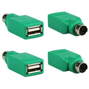 

PS2 Male to USB Female Adapter PS2 Male Round Interface Converter USB to PS2 Connectors for PC Computer Mouse Keyboard