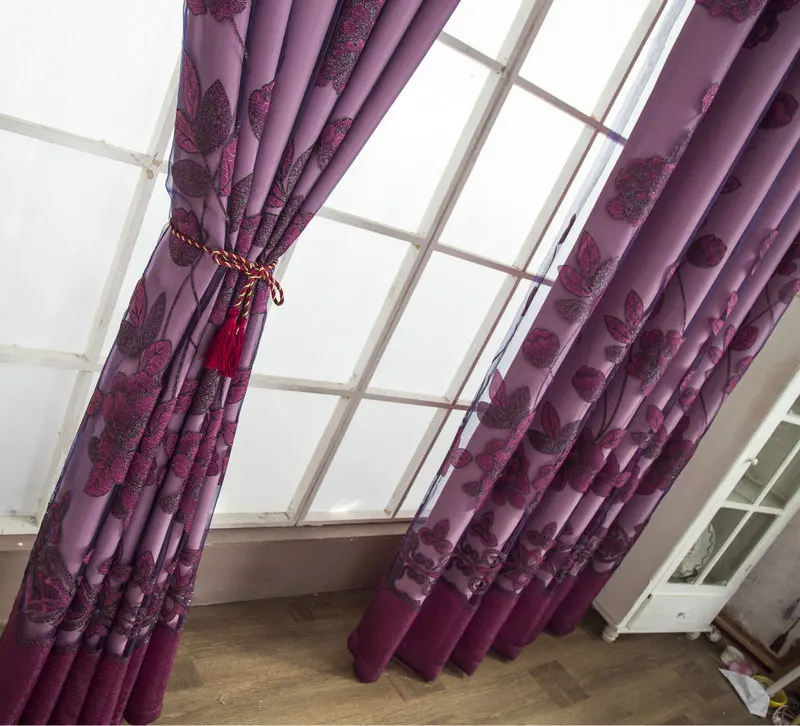 Роскошные шторы в европейском стиле для гостиной, спальни, кухни, высокое качество, вышитый тюль, цветочный узор, оконные шторы