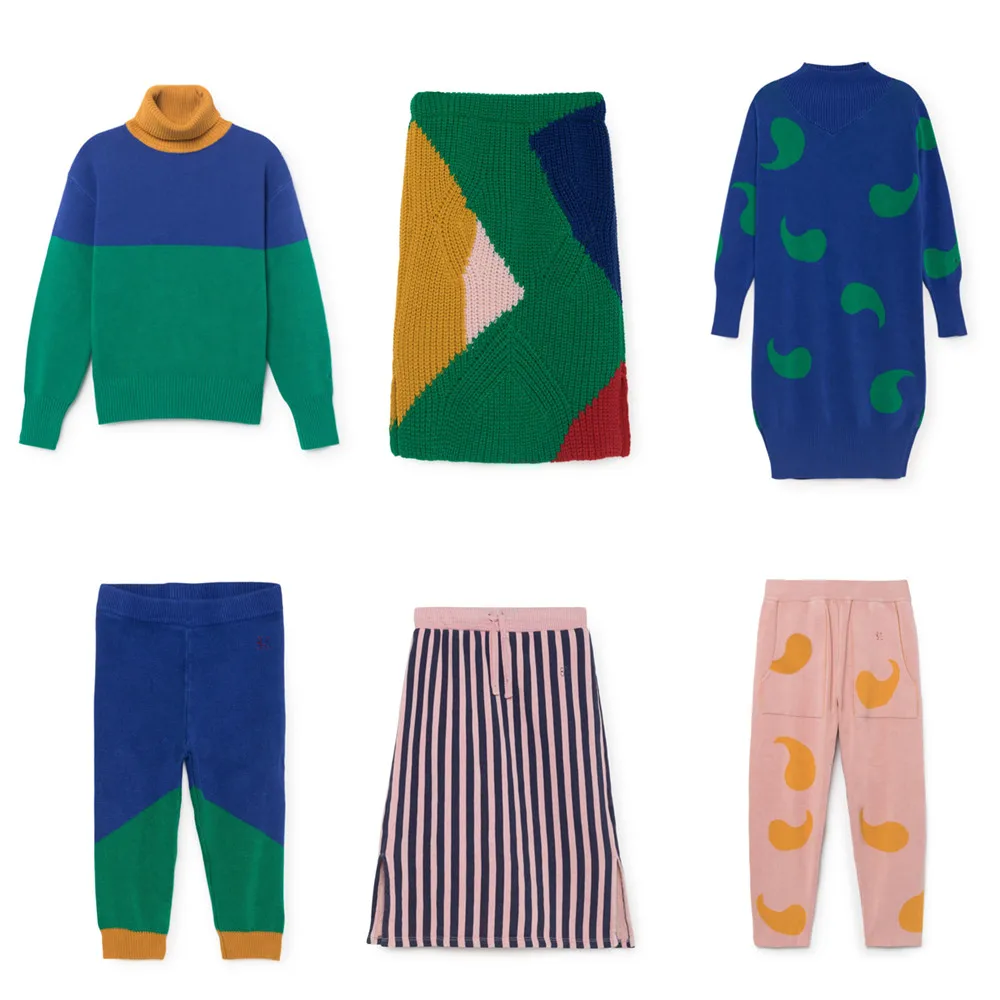 

2018 autumn winter boys clothing girls clothing kids skirts+sweaters bobo choses new arrival kids christmas gifts girls clothing