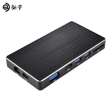 Quyu USB HUB 3 0 docking station All in One USB C to HDMI RJ45 for
