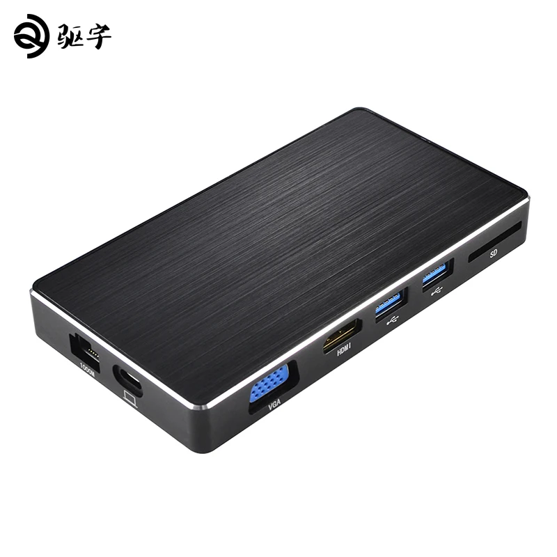 

Quyu USB HUB 3.0 docking station All-in-One USB C to HDMI RJ45 for MacBook Samsung Galaxy S10 Huawei Mate 20 P20 Pro Type C HUB
