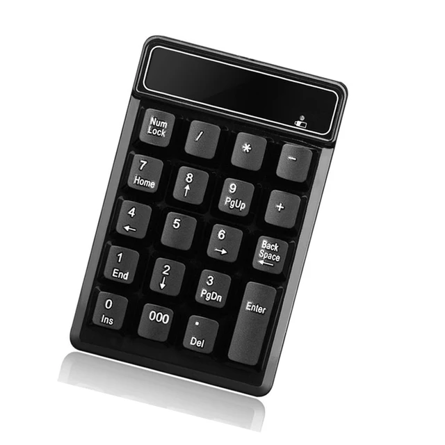 Landas Mini 2.4G Wireless Digital Keyboard Computer Numerical Keypad Financial Wireless Numeric Keyboard Mechanical Feel 19 Keys