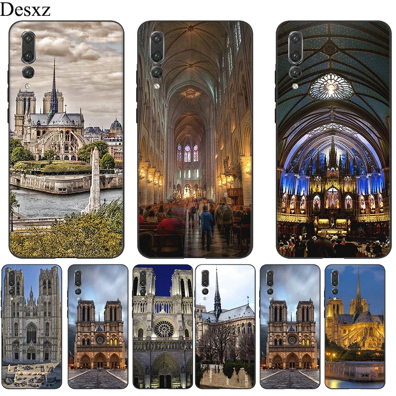 

Silicone Mobile Phone Case For Honor Note 10 9 7X 7C 8X 8C 7A 6A 8 Lite Cover France Famous Building Notre Dame De Paris Shell