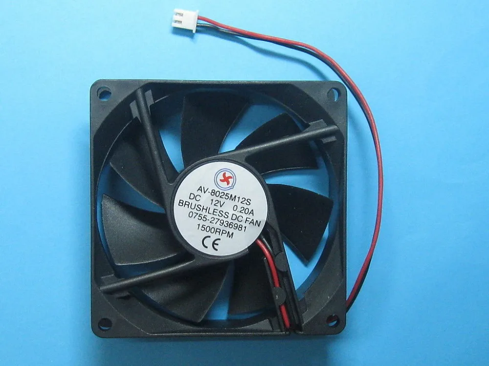 1 Pcs Brushless DC Cooling Fan 12V 8025S 7 Blades 80x80x25mm 2pin Sleeve-bearing | Обустройство дома