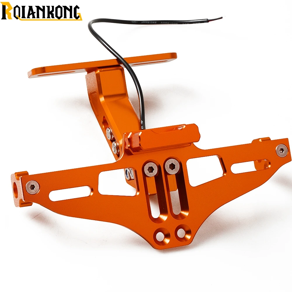 

CNC Aluminum Motorcycle Rear License Plate Mount Holder with LED Light For BMW F R K 650 700 800 1200 1300 GS R RS Adventure