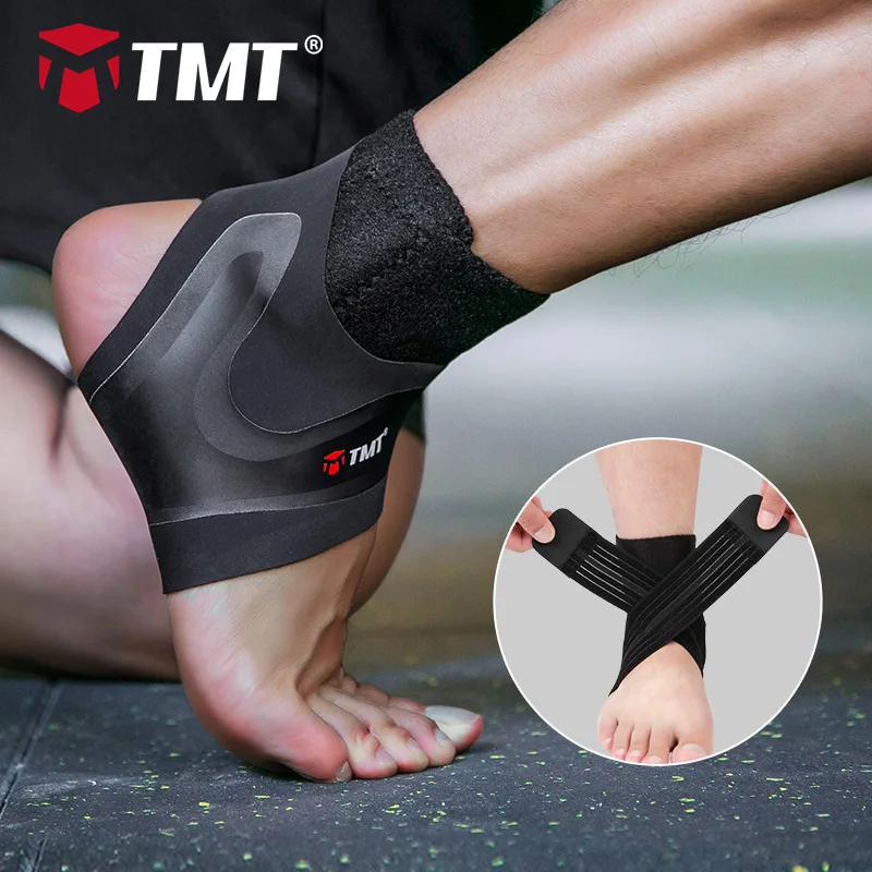 Billig TMT Sport Atmungsaktive Ankle Brace Schutz Einstellbare Ankle Support Pad Schutz Elastische Klammer Wache Unterstützung Fußball 1 Paar