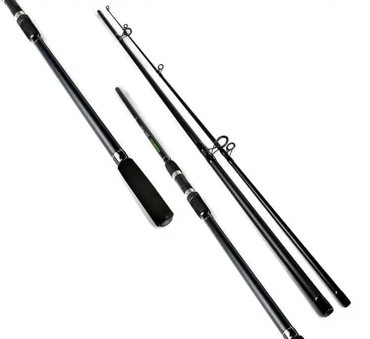 Black pure Carbon Carp Fishing Rod 3.9M 3 Sections Close 135CM Carp