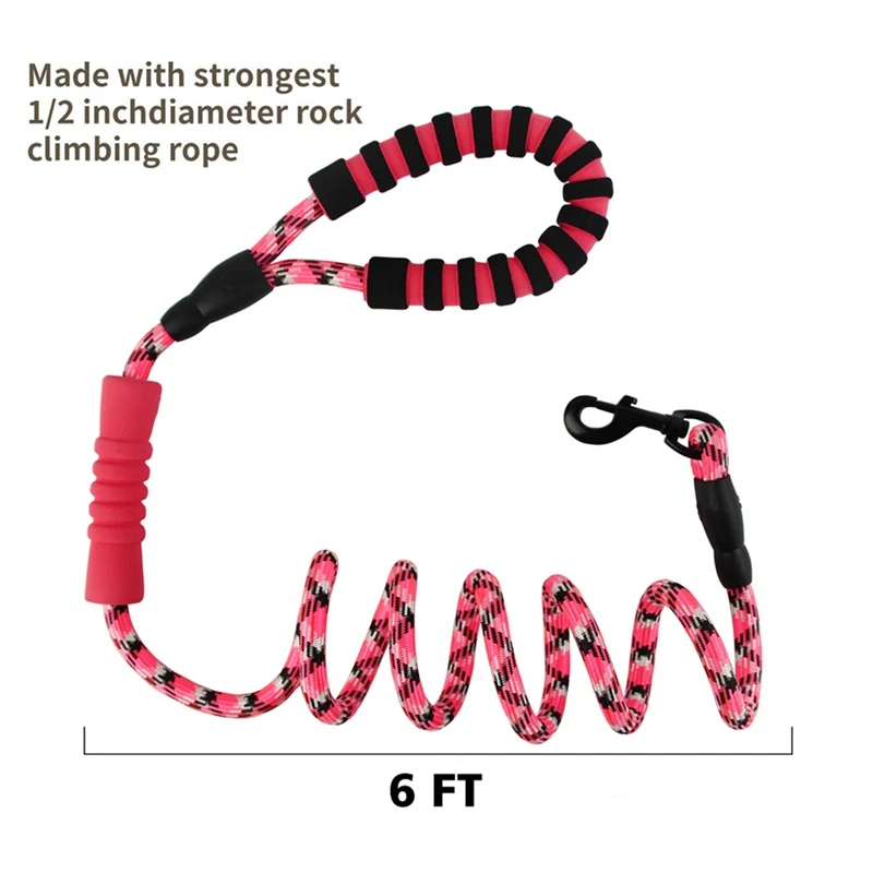 

Reflective Large Dog Leash Nylon Rope Pet Running Tracking Leashes Long Lead Dog Mountain Climbing Rope For Medium Large Big Dog