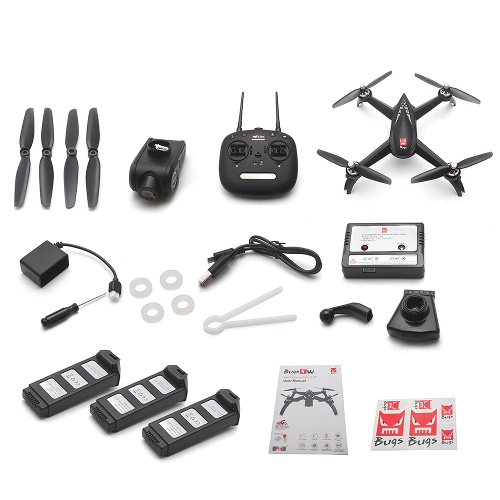 Профессиональный Дрон MJX Bugs 5W 1080P 5G Wifi FPV с камерой удержания высоты